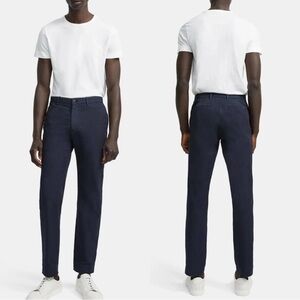 Theory Blue Cotton Zaine Patton Pant 32 Slim Straight Chino Workwear Office Golf